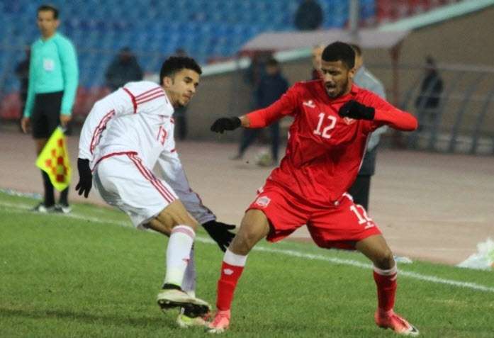جانب من مباراة الإمارات والبحرين