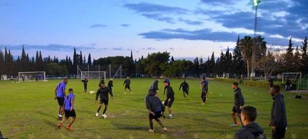 من تدريبات المنتخب الليبي في المنزه