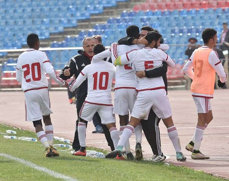 فرحة لاعبي منتخب الشباب الإماراتي