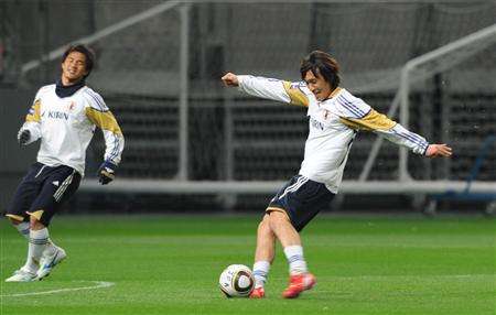 شونسوكي ناكامورا في تدريب اليوم