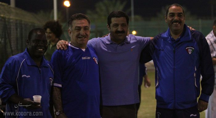 الشيخ احمد اليوسف مع الوفد الادارة لمنتخب الكويت