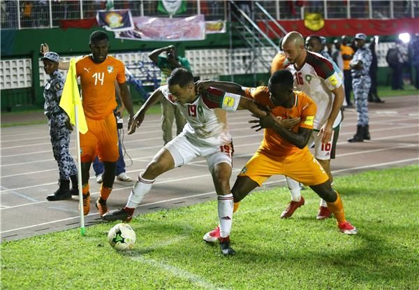 لقطة من مباراة المغرب وكوت ديفوار