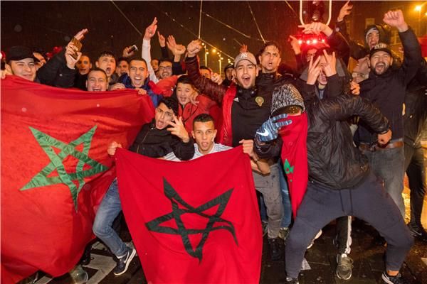 فرحة الجماهير المغربية من أمستردام