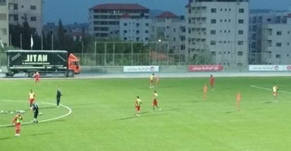 جانب من تدريبات منتخب فلسطين