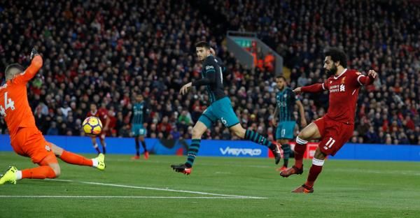 محمد صلاح خلال مباراة ساوثهامبتون