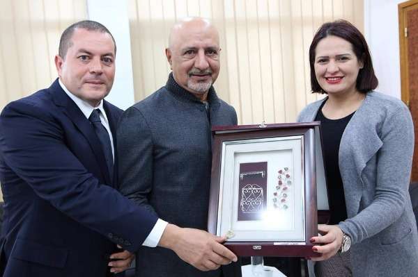  من استقبال ماجدولين الشارني لرئيس الاتحاد التونسي للجولف