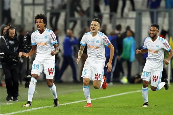 فرحة لاعبي مارسيليا