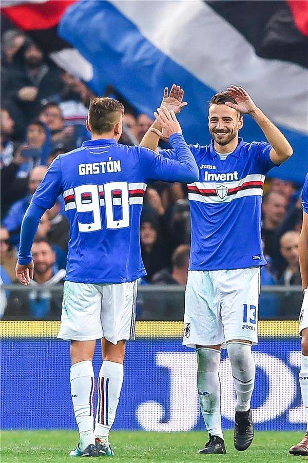 فرحة لاعبي سامبدوريا 