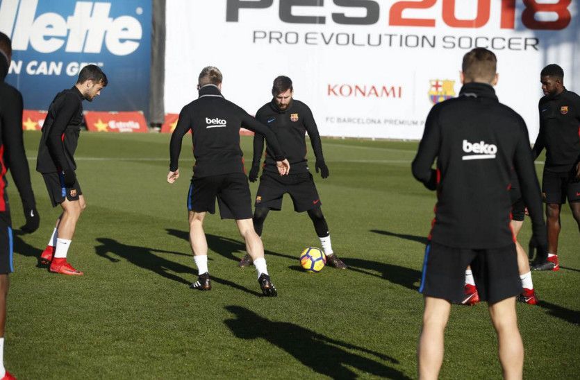 جانب من مران برشلونة