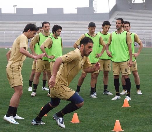 جانب من التدريب الاخير لفريق الكرامة السوري