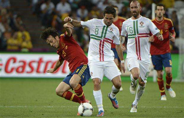 من مباراة سابقة لإسبانيا والبرتغال