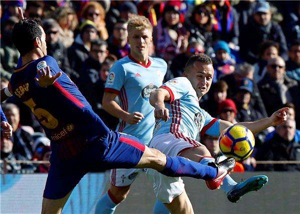 سيرجيو بوسكيتس خلال المباراة