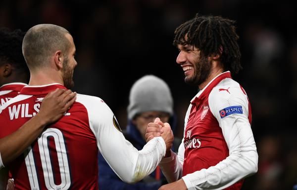 فرحة لاعبي أرسنال