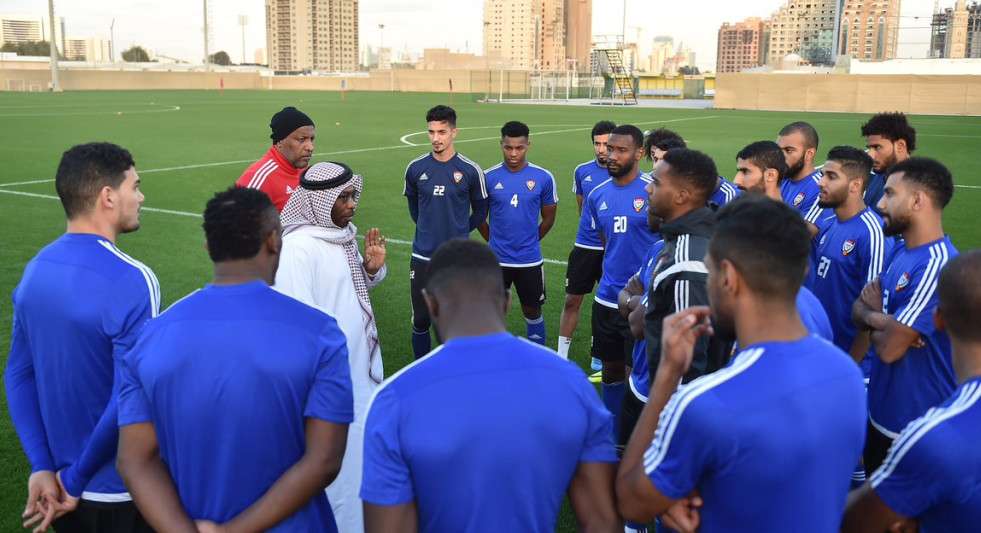 من تدريبات منتخب الإمارات