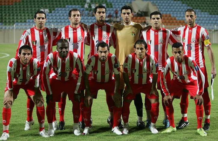 فريق شباب الاردن الاردني قبل بداية اللقاء