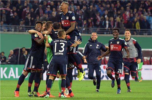 فرحة لاعبو بايرن