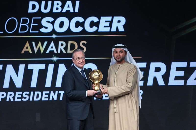 فلورنتينو بيريز في حفل جوائز جلوب سوكر