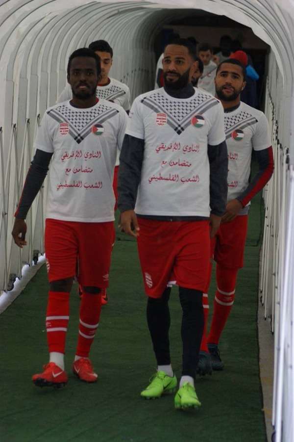 لاعبو الإفريقي قبل مباراة اليوم