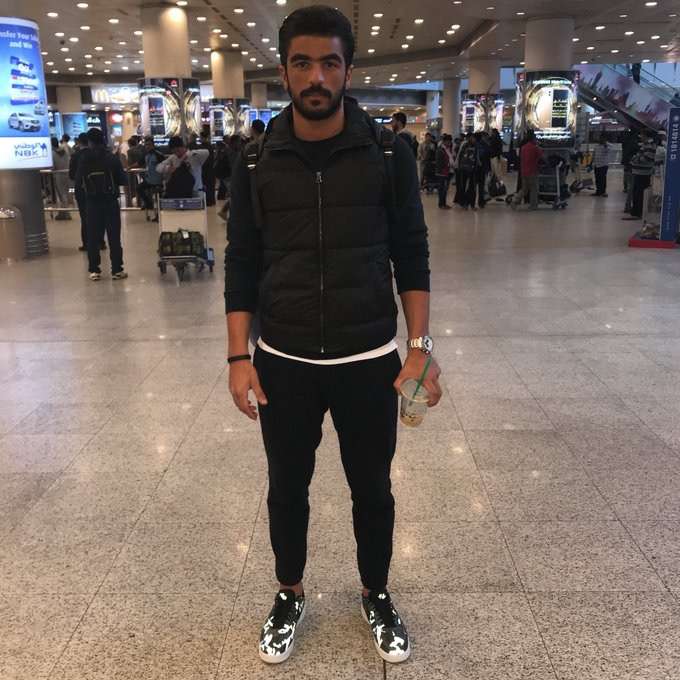 الرياحي في مطار الكويت قبل المغادرة إلى الأردن
