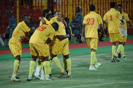 فرحة لاعبي المريخ بالهدف الثاني (صور حصرية لكووورة)