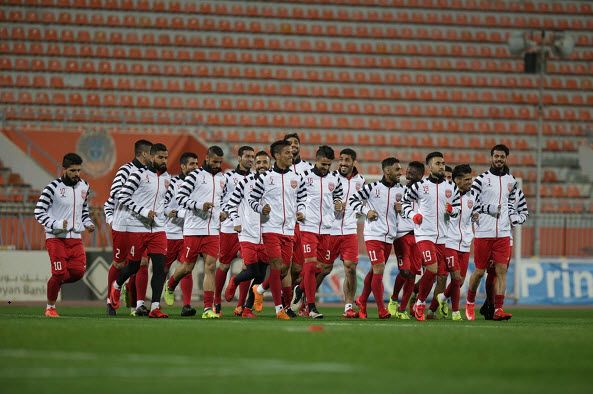 جانب من تدريبات المنتخب البحريني