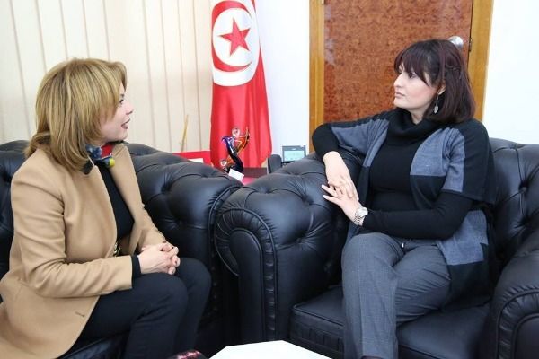 من استقبال ماجدولين الشارني لرئيسة اتحاد التنس