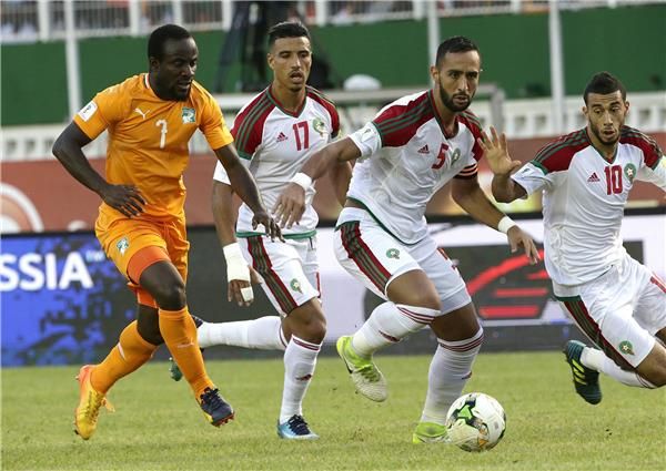 بنعطية في مباراة كوت ديفوار