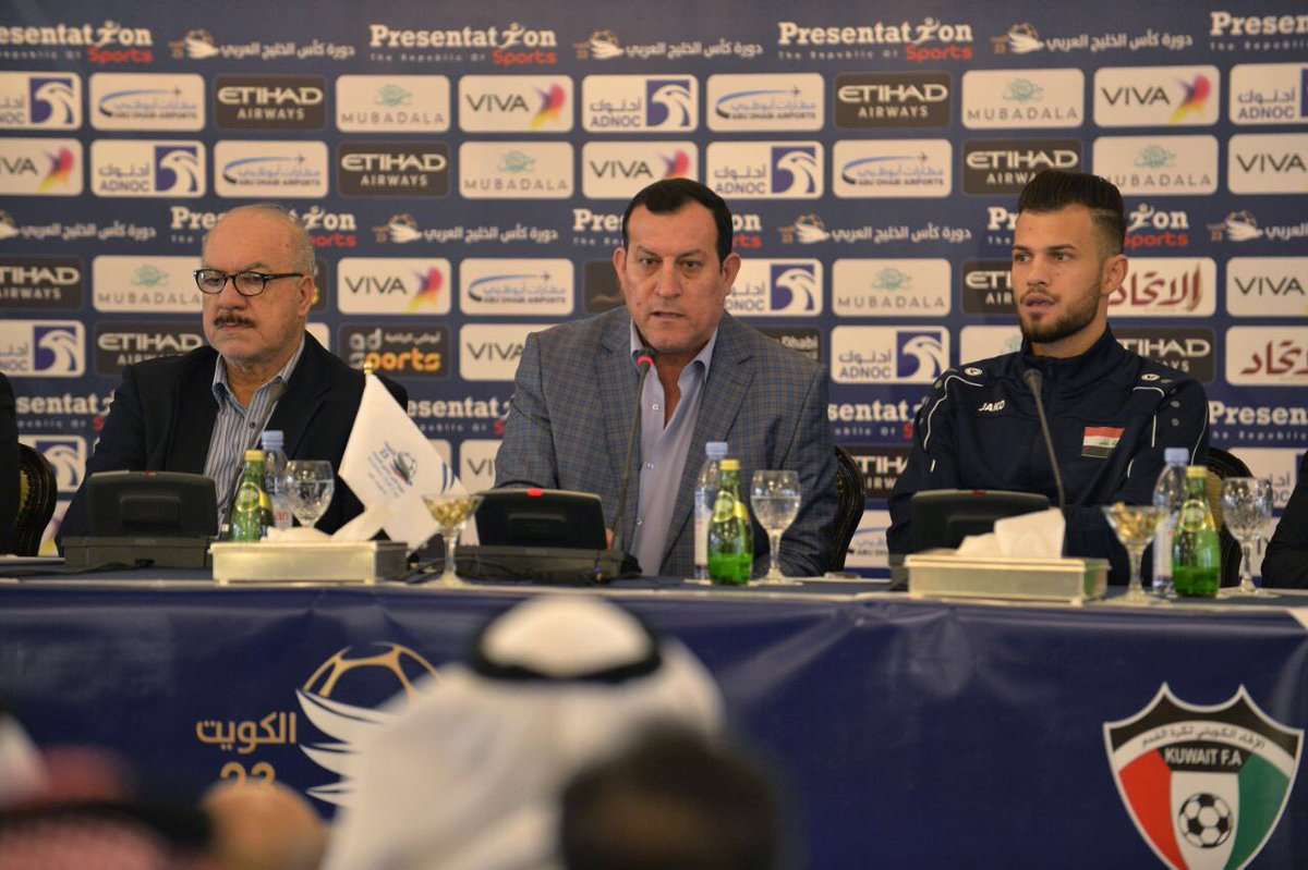 باسم قاسم خلال المؤتمر الصحفي