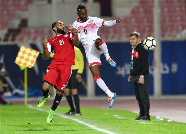 عبدالله عبدو أثناء المباراة