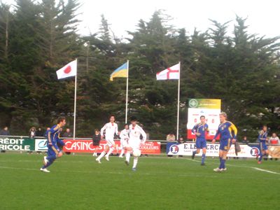 من مباراة اليابان وأوكرانيا