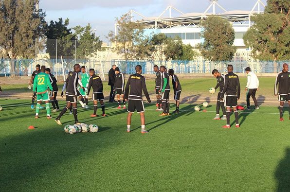 جانب من تدريبات المنتخب الموريتاني المحلي