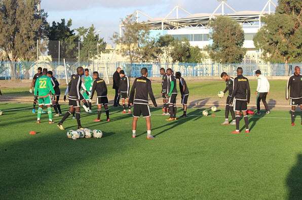 جانب من تدريبات المنتخب الموريتاني المحلي
