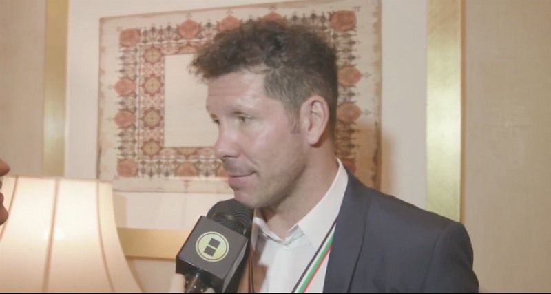 دييجو سيميوني أثناء حواره مع كووورة