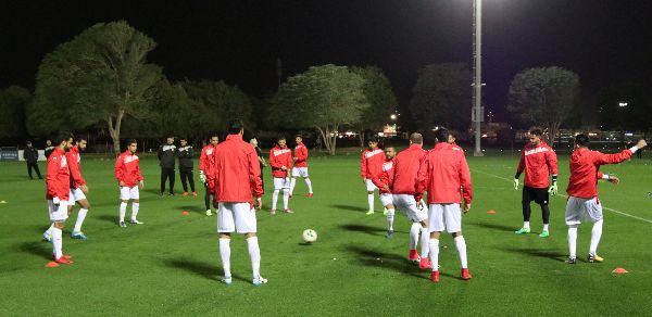 من الحصة التدريبية اليوم في الدوحة