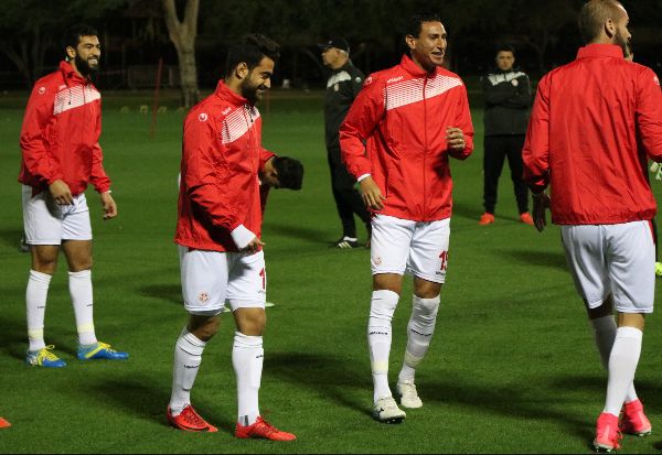جانب من تدريبات منتخب تونس في الدوحة