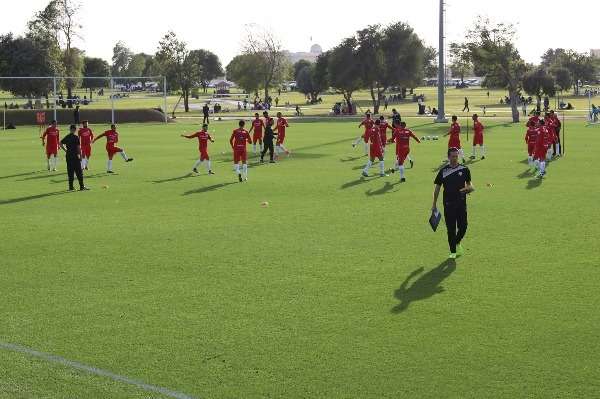 من تدريبات اليوم في الدوحة