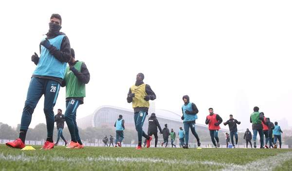 من تدريبات منتخب قطر الأولمبي