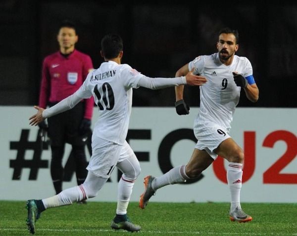 بهاء فيصل يحتفل بهدفه الأول في مرمى السعودية