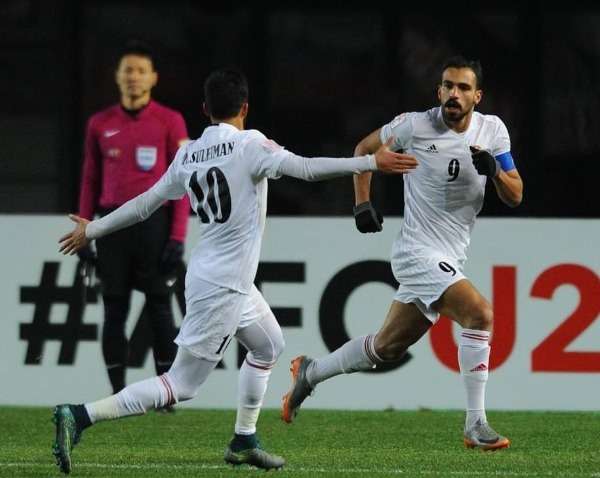 بهاء فيصل يحتفل بهدفه الأول في مرمى السعودية