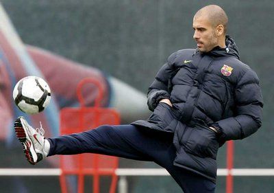 صورة من تدريبات برشلونة اليوم