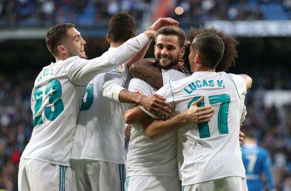 فرحة لاعبي ريال مدريد