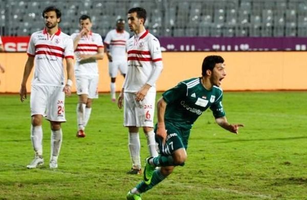 من مباراة الزمالك والمصري