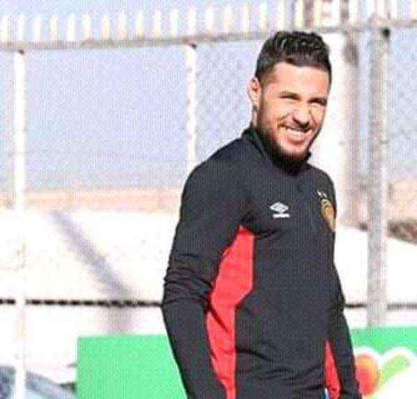 يوسف البلايلي خلال تدريبات اليوم مع الترجي 