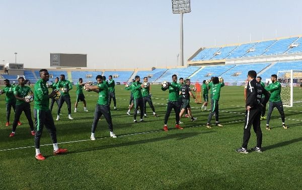 من تدريبات المنتخب السعودي