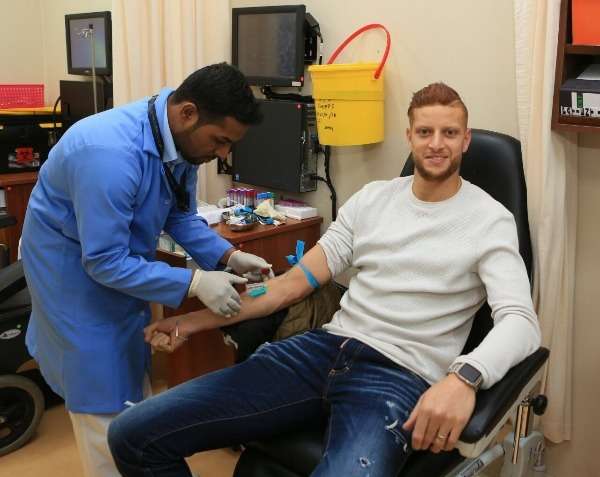 من الكشف الطبي على اللاعب