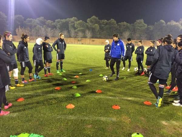 من تدريبات المنتخب الأردني للسيدات