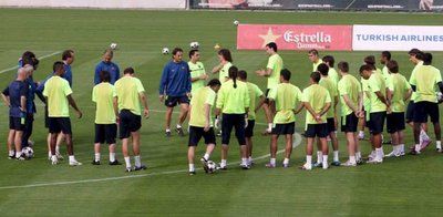 برشلونة أثناء التدريبان