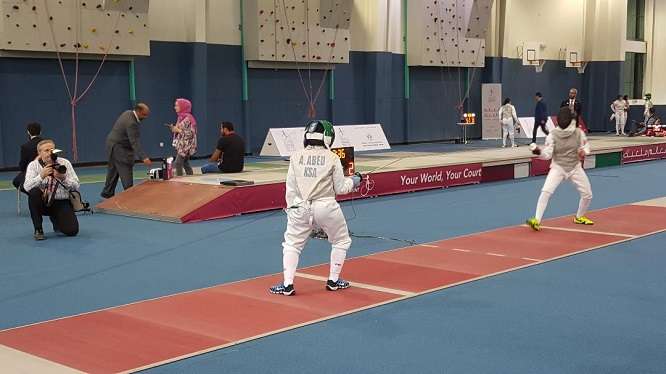 إحدى المشاركات من السعودية في اليوم الأول