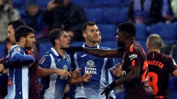 جانب من مشاجرة أمس في الديربي