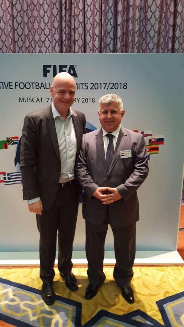 إنفانتينو ورئيس الاتحاد العراقي